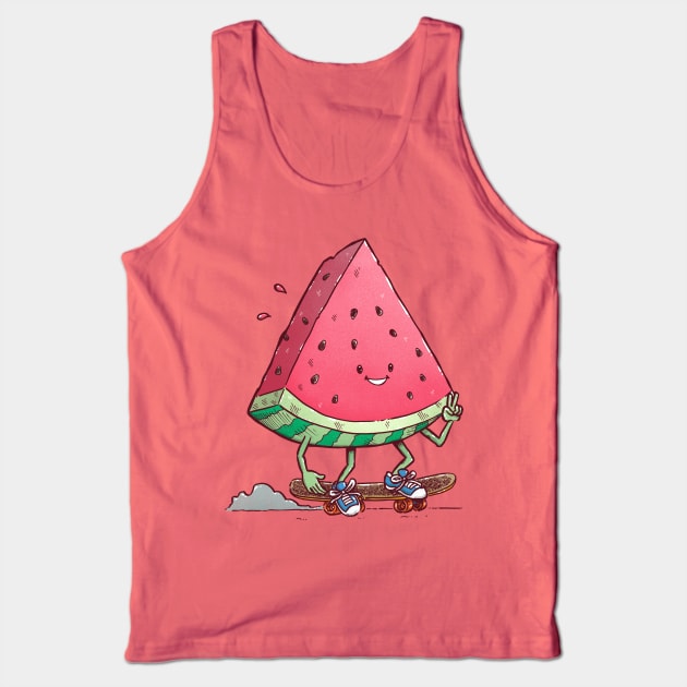 Watermelon Slice Skater Tank Top by nickv47